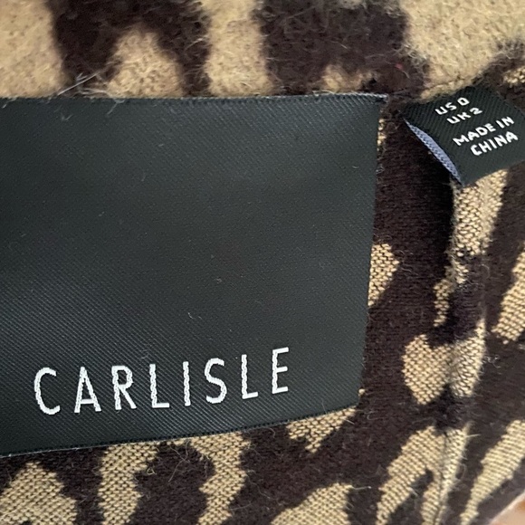 Carlisle Leopard Print Wool Angora Zip Front Jacket - Picture 7 of 7